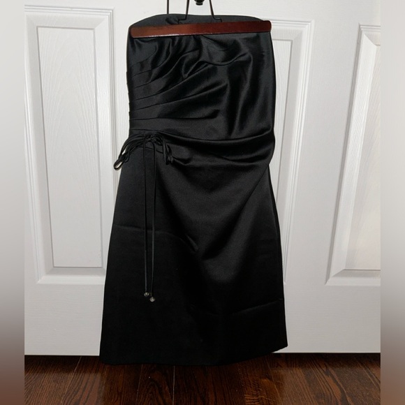 ABS Allen Schwartz Ladies Dress BLACK mini Strapless Evening Formal - Picture 7 of 7
